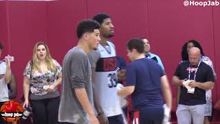 Paul George vs Devin Booker 1 on 1 USA Basketball Practice 2018. HoopJab NBA