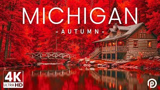Michigan in Autumn 4K – Vibrant Fall Colors, Scenic Lakes & Peaceful Forest Trails