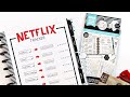 Planner netflix show tracker  bullet journal tv tracker