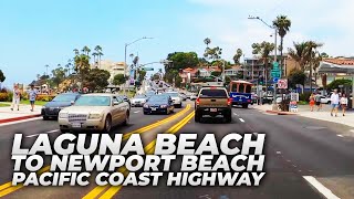 Driving from Laguna Beach to Newport Beach, CA via Pacific Coast Highway