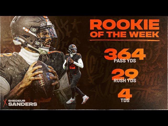 Shedeur Sanders Wins Rookie of the Week Award