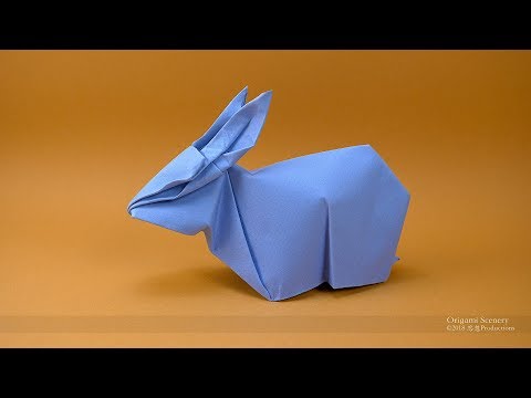 4K Origami Rabbit 折り紙 兎 - YouTube
