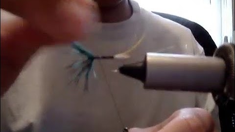 tying a golden olive bumble