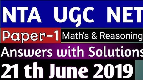 Net june 2019 paper 1 answerkeys l nta ugc net exam paper 1 answers with explain