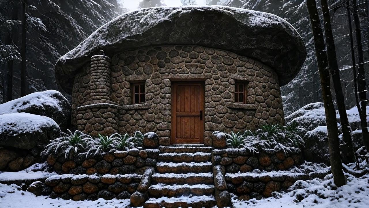 Wilderness Legend: Building a Cliffside Stone Home - 2025 Survival Adventure