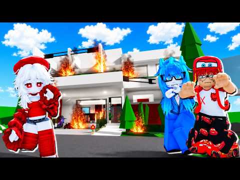 WE SURVIVED THE FIRE WITH CELYNNEI!! (BROOKHAVEN) 🔥😱