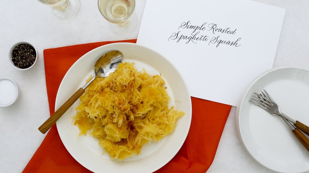 Easiest Roasted Spaghetti Squash- Martha Stewart - YouTube