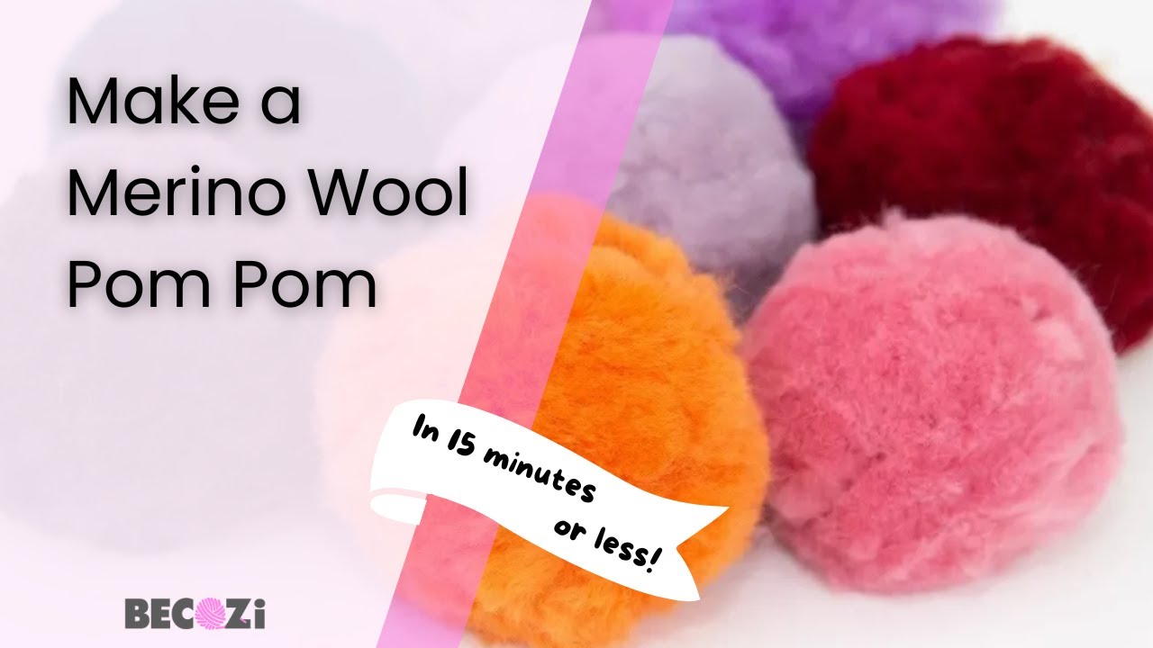 HOW TO MAKE A MERINO WOOL POM POM IN 5 MINUTES! YouTube