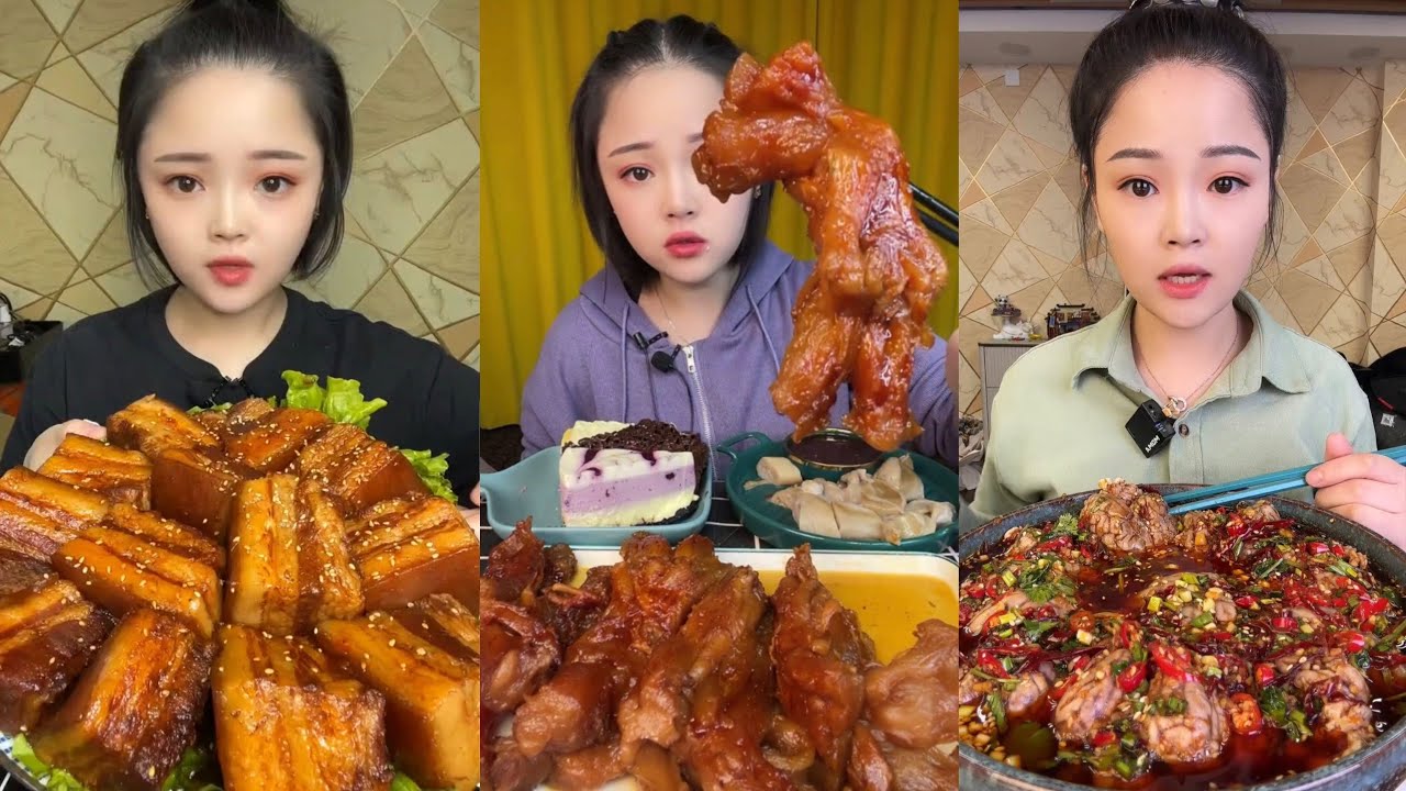 ASMR MUKBANG | Red Braised Pork Belly 