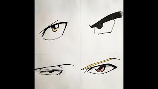 How to draw anime eyes part 2 (4 different ways)