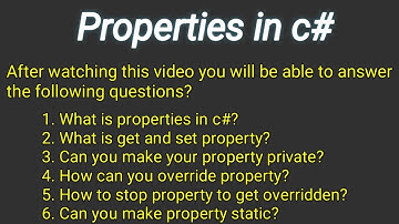 C# interview questions - properties in c#  | how to override propery