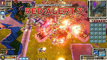 Red Alert 3 Tech Shuffle MOD | Dangerous Allies Harbinger Gunship | So far the BEST among all MOD!