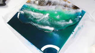(58)iTakeArtist_Pouring Painting 艾特藝術家 細胞流動畫_#epoxy#AB膠#環氧樹脂#海浪