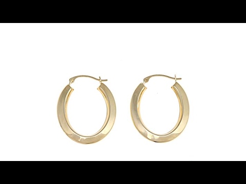 Michael Anthony Jewelry 10K Polished Oval Hoop Earrings - YouTube