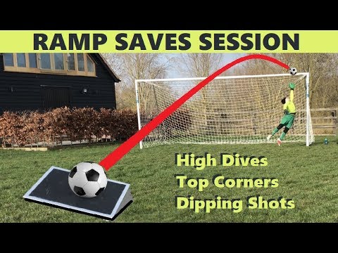 Ramp Saves Session | Best Saves from 9yr Old Goalkeeper | Top Corner, Low & High Dive Saves - YouTube
