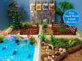 Four small world animal dioramas farm horse ocean  wild animal figures learn animal names