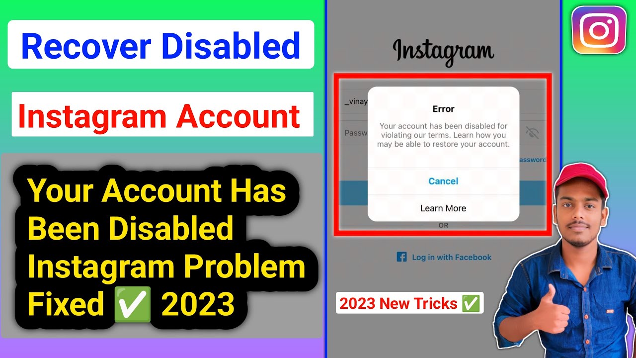 Instagram Your Account has been Disabled for violating our terms ...