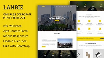 Lanbiz - One Page Corporate Html5 Template | Themeforest Website Templates and Themes