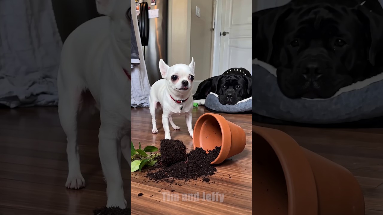 Jeffy Knocks Over the Owner’s Plant and Tries to Fix It 😂