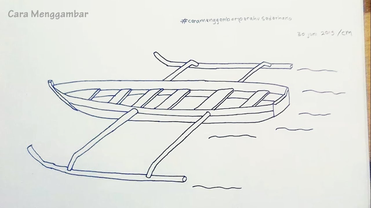 Cara Menggambar Perahu Sederhana YouTube