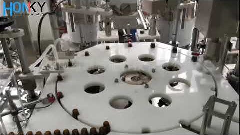 Essential oil filling, plug pressing and capping machine-Full automatic