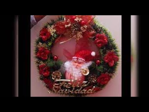 Haciendo un aro muy fácil y barato por las fiestas navideñas ...