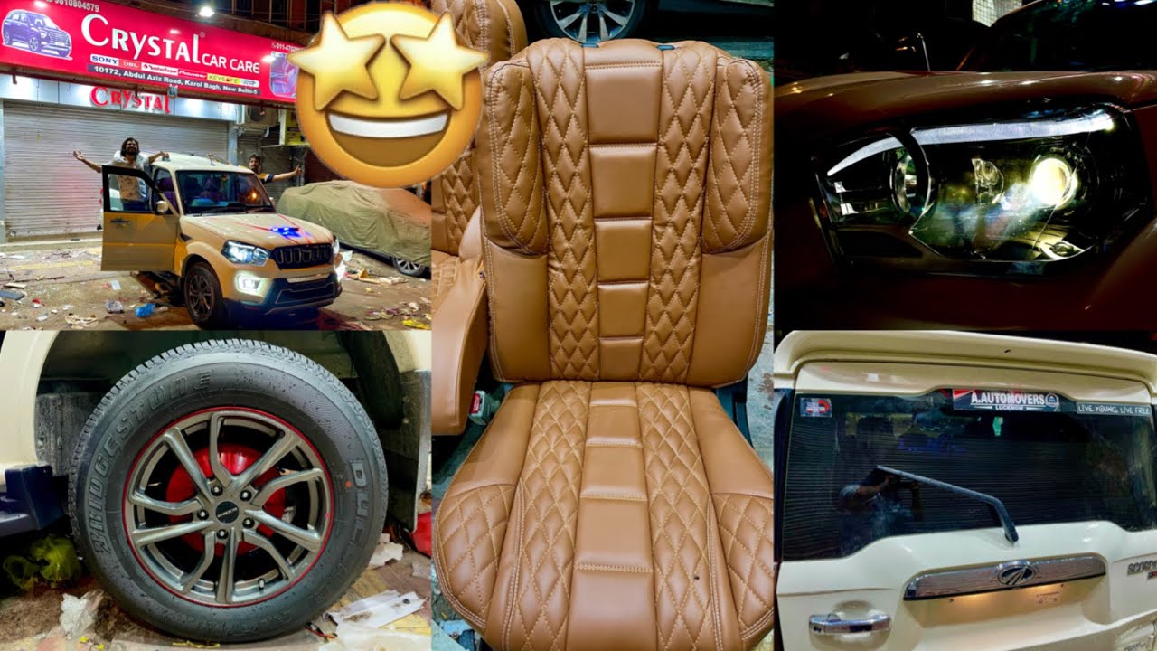 SCORPIO BASE MODEL 😍 CONVERTED INTO TOP MODEL | CUSTOM INTERIOR | REAR WIPER INSTALL | AUTO MIRROR 🔥