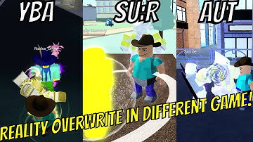 Reality Overwrite in Different JOJO Game!! [Roblox]