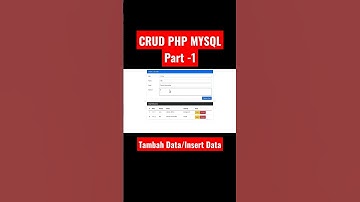 CRUD PHP MYSQL Part 1 #mengareit #shorts