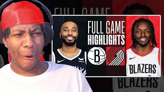 GAME WINNER! Lvgit Reacts To NETS at TRAIL BLAZERS | FULL GAME HIGHLIGHTS | January 17, 2024