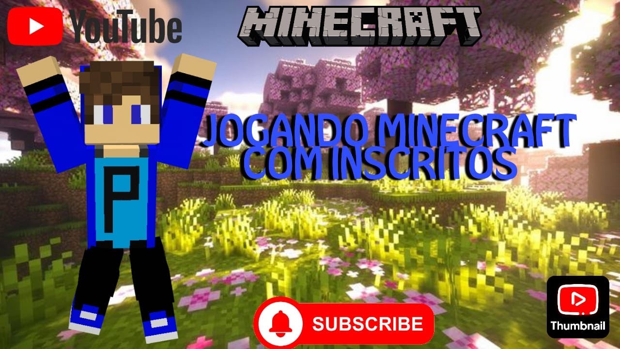 MINECRAFT JOGANDO COM INSCRITOS BEDROCK!! (Sky, Bed ou Egg Wars) (horizontal)