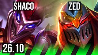 SHACO vs ZED (JGL) | EUW Grandmaster | 26.10