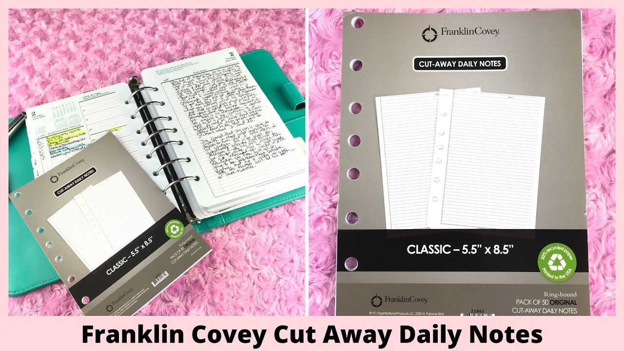 How to use the Franklin Covey Cut-Away Daily Notes - YouTube