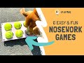 6 nosework games for dogs easy simple scentwork