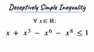 Math Olympiad Deceptively Simple Inequality