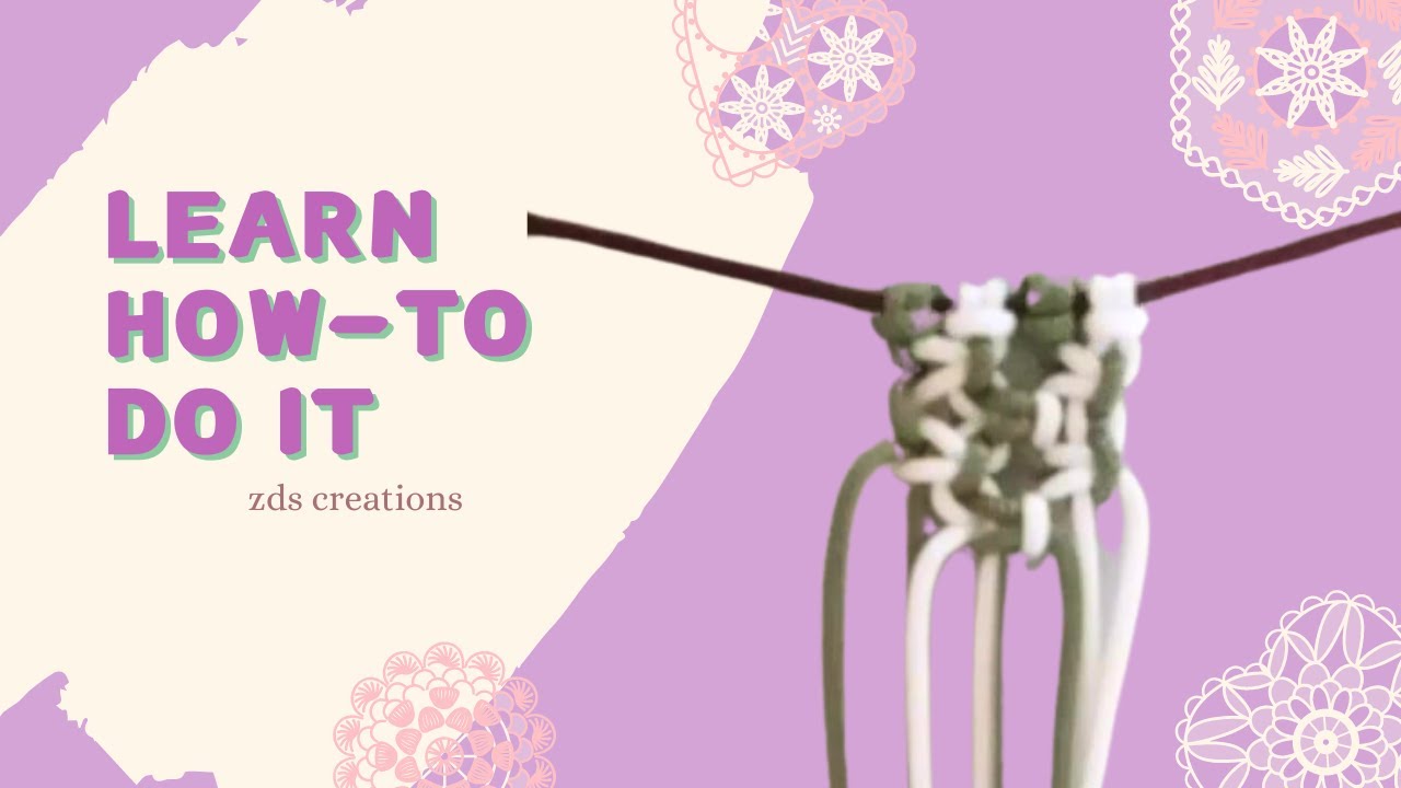 Comment faire un nœud macramé( le nœud plat) how to make a macrame node