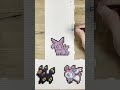 Mentali, Noctali et Nymphali ! #hamabeads #perlerbeads #artkalbeads #pixelart #pokemon #shorts