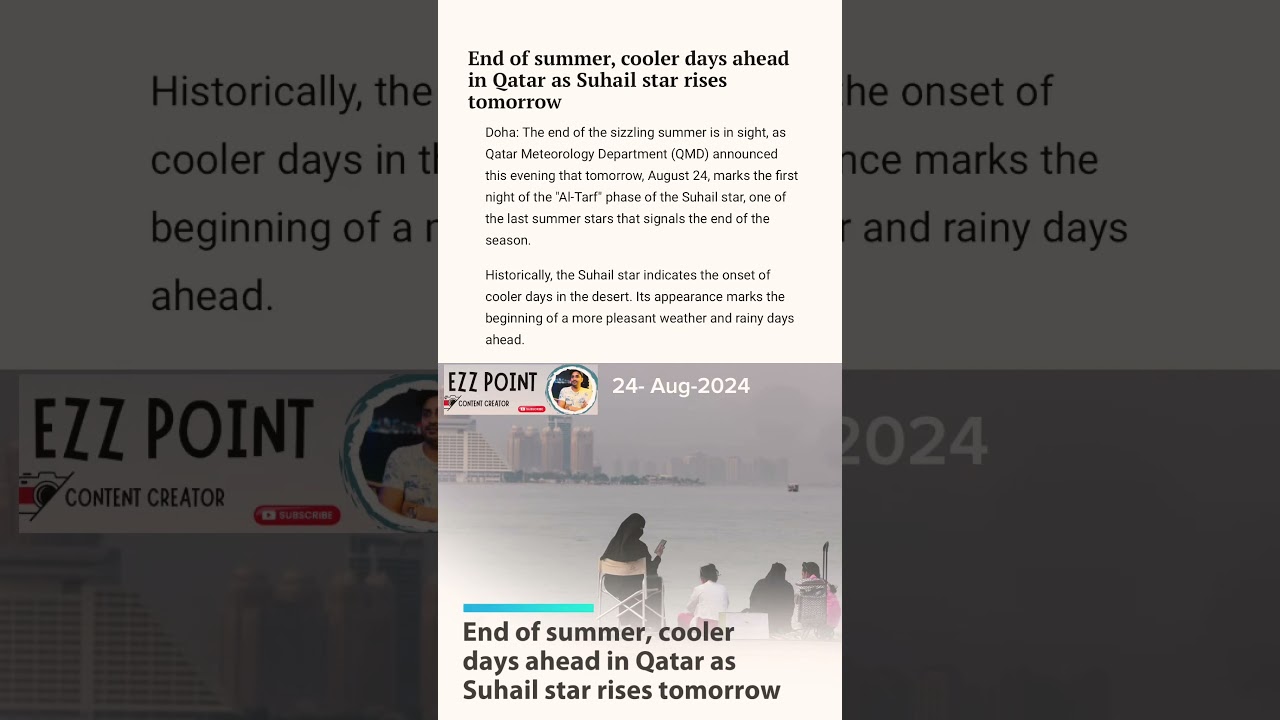 Summer going to end in qatar, weather of qatar around the year 