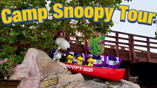 FULL Camp Snoopy TOUR at Knott’s Berry Farm 2021|Height for rides, food, and merchandise
