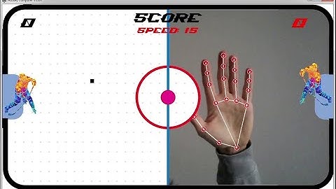 Computer Vision project Hockey Game in Python Hand Detection and Pygame