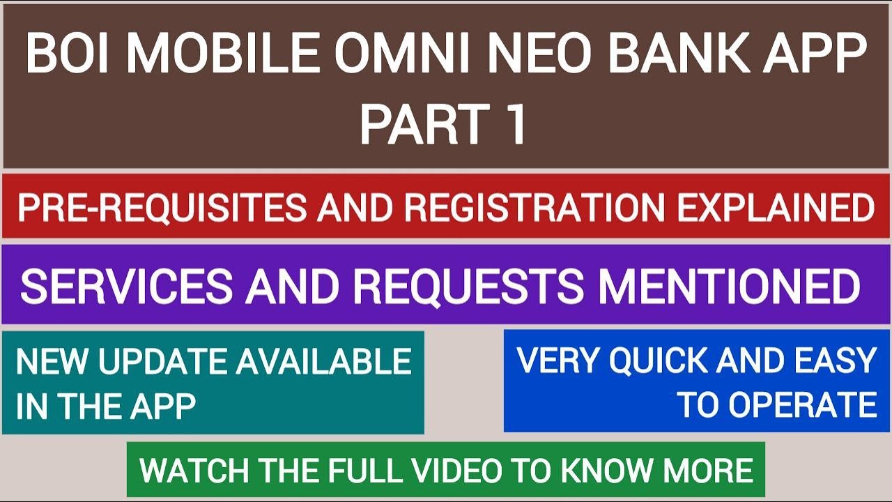 Details of BOI Mobile Omni Neo Bank App Pt 1 |Explore Yourselves ...