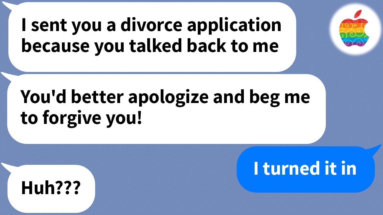 【Apple】 My husband, while he was away, mailed me divorce papers as a warning to make me obey him