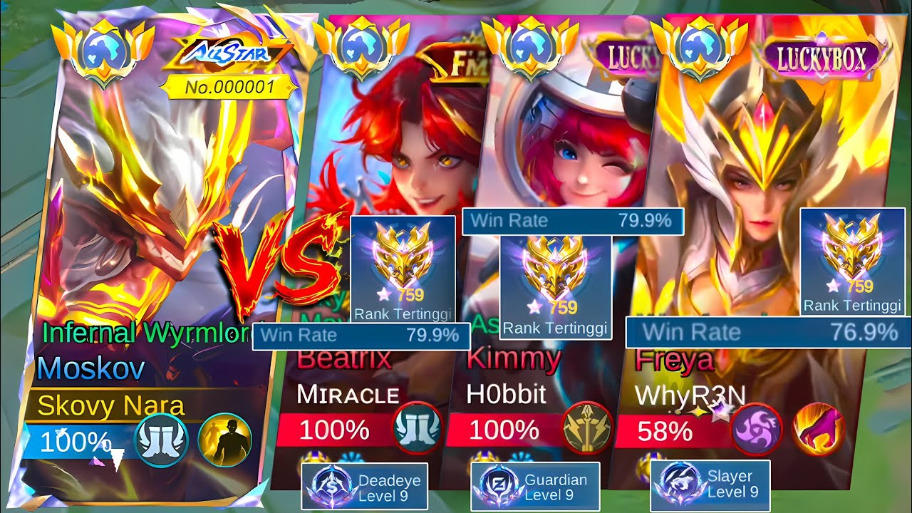 SUNGGUH GILA😱 NABRAK PARA PENJOKI TOP GLOBAL RANK!? STAR 700!! MATCH TERGILA DIRANK IMMORTAL ~ MLBB