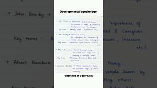 Developmental Psychology Notes | Piaget, Vygotsky, Erikson, Freud, Bandura & Kohlberg