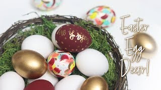 3 EASY Easter Egg Decorating Ideas &amp; Egg Blowing Trick!