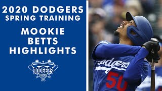 Mookie Betts Highlights from 2020 Dodgers Spring Training