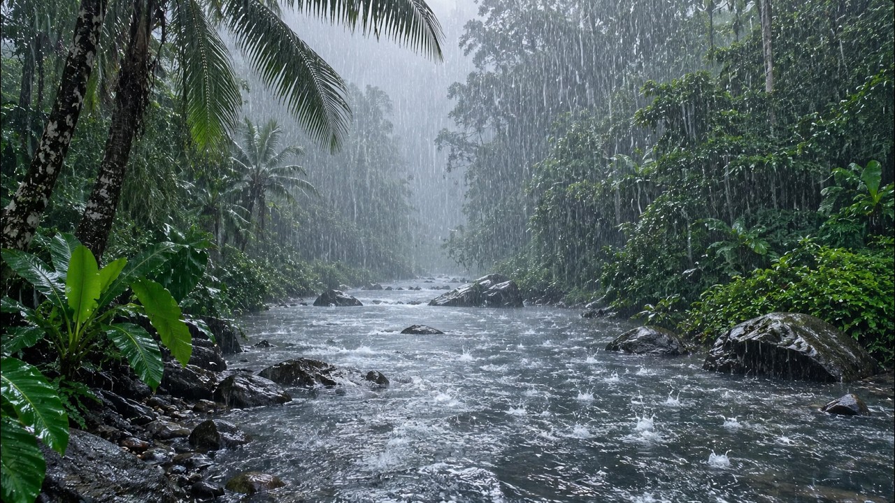 NO ADS 🌧️ Heavy Rain Sounds in Forest - Fall Asleep Naturally with Heavy Rain