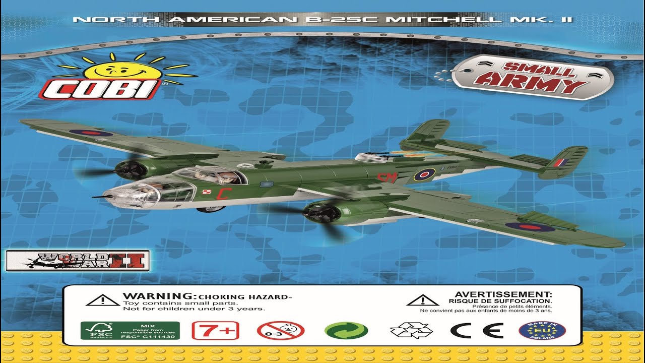 Cobi Instructions | Small Army / WW2 | 5530 | North American B-25C Mitchell Mk.II - Bomber Plane