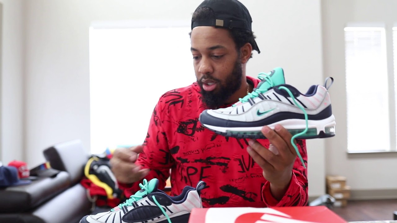 Nike Air Max 98 "Summer Sea" or "South Beach" (Dope or Nope) + On Foot -  YouTube