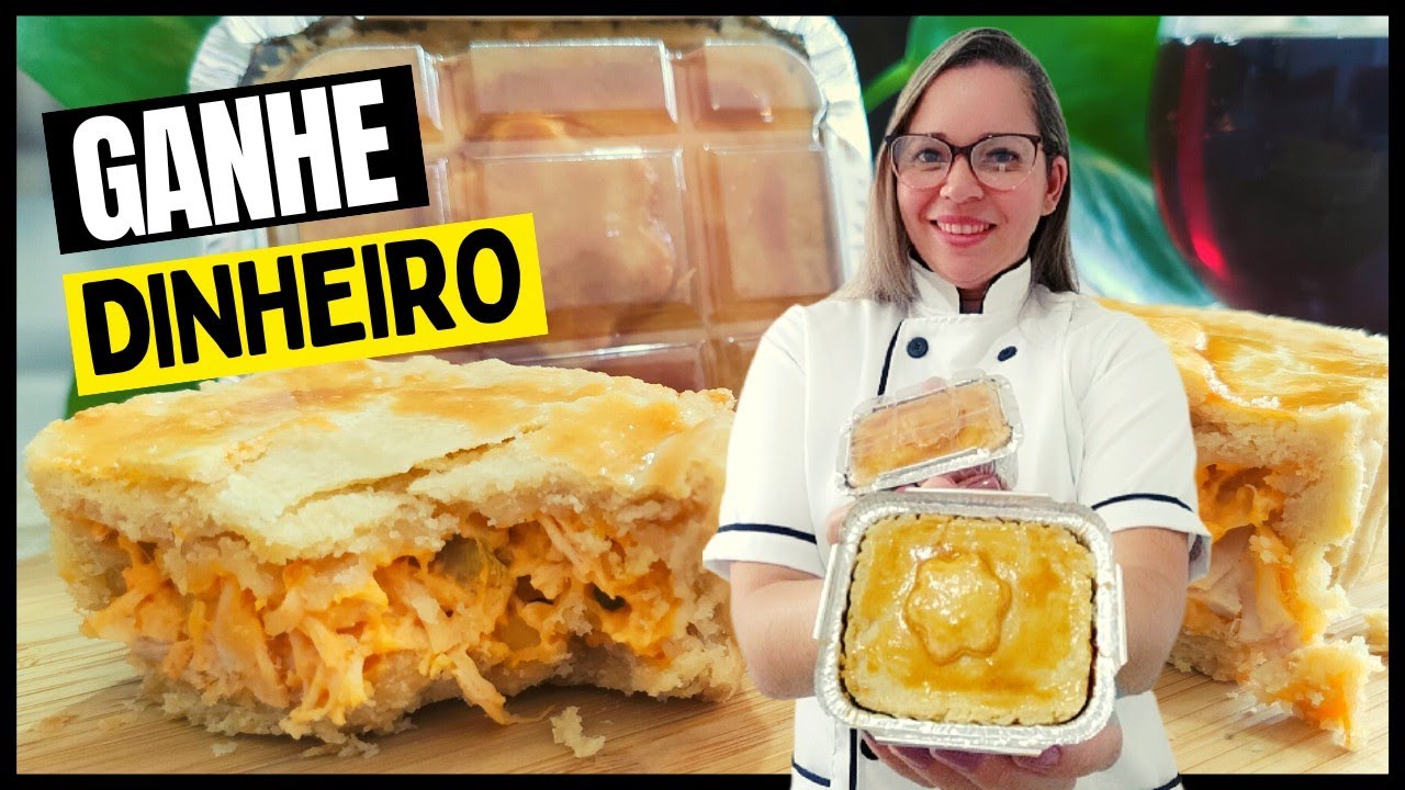 [vídeo aula]EMPADÃO de frango na marmita, faça e venda! Massa profissional.